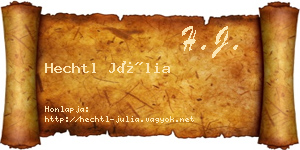 Hechtl Júlia névjegykártya